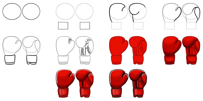 How to draw Boxing gloves idea (4)