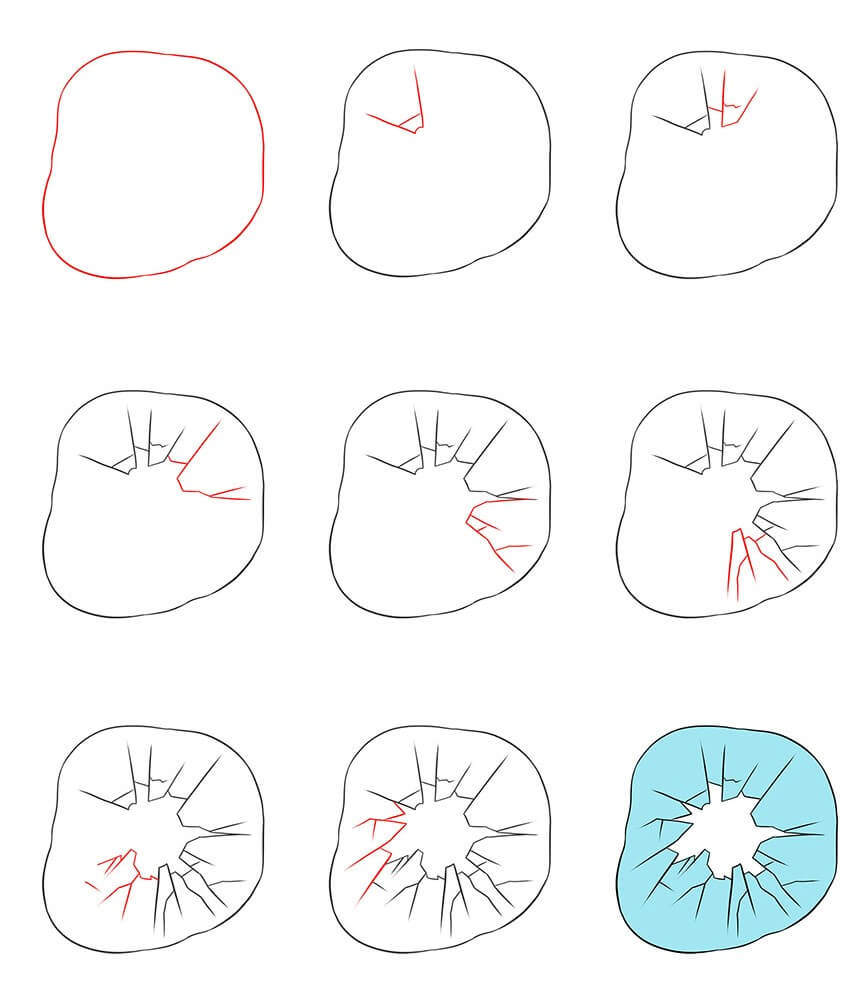 How to draw Broken glass (1)