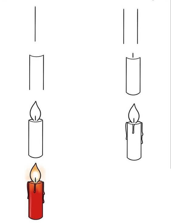 How to draw Candle idea (1)