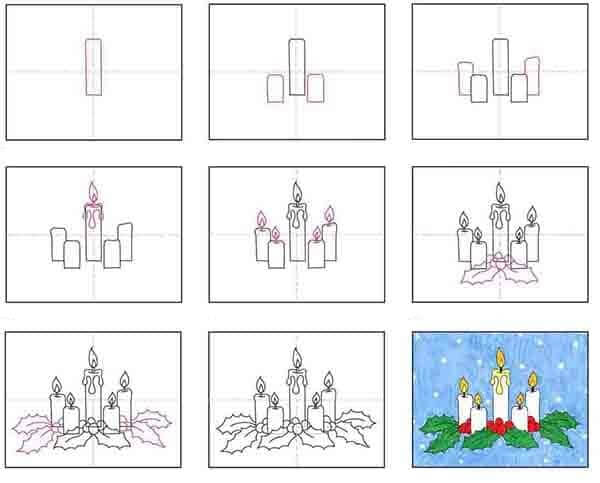 Candle idea (17) Drawing Ideas