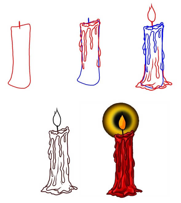 Candle idea (26) Drawing Ideas