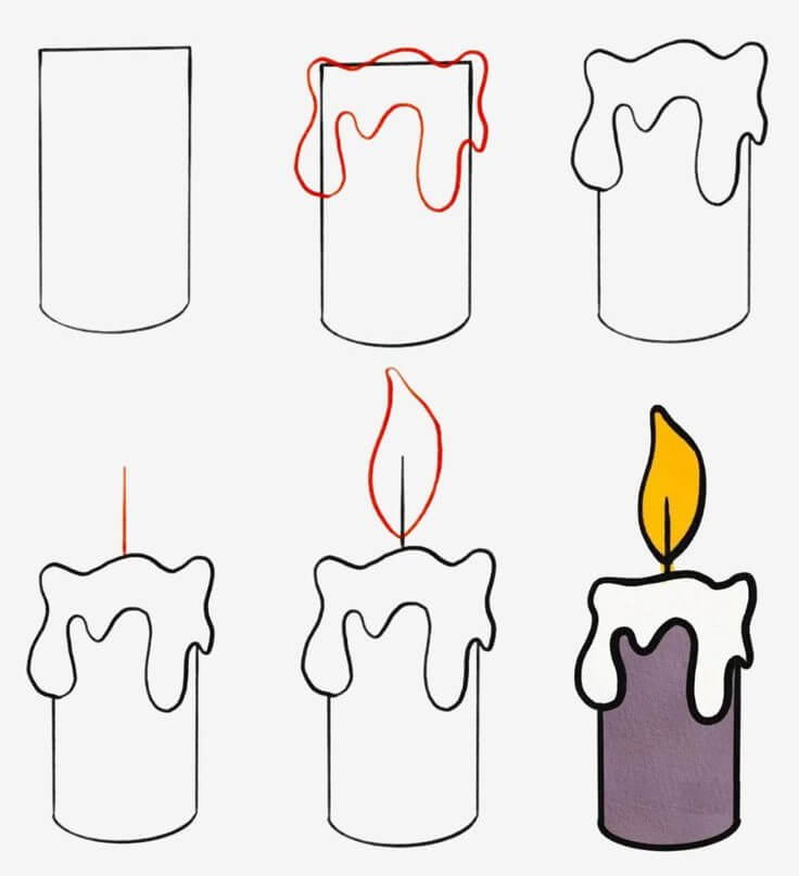 How to draw Candle idea (9)