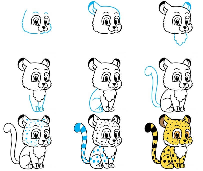 Cheetah Drawing Ideas