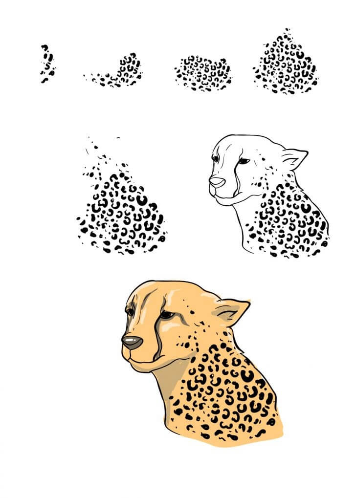 Cheetah idea (36) Drawing Ideas