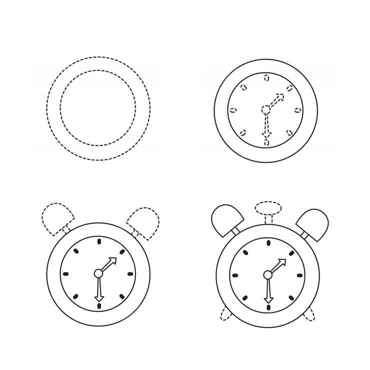 How to draw Clock idea (16)