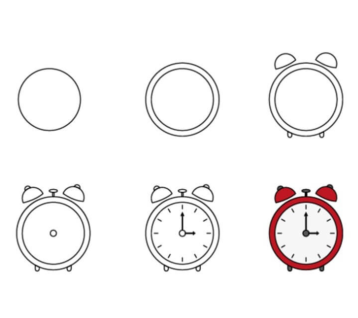 How to draw Clock idea (19)