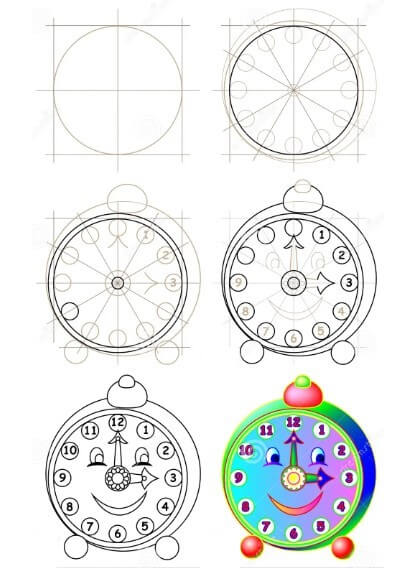 How to draw Clock idea (20)