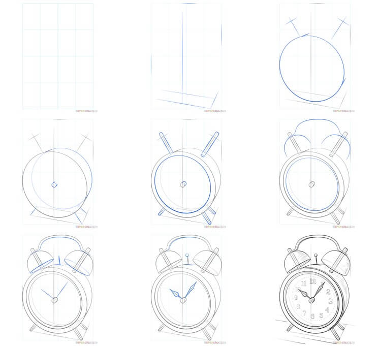 How to draw Clock idea (27)