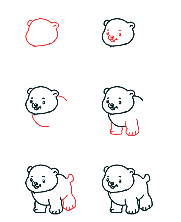 cute polar bear Drawing Ideas