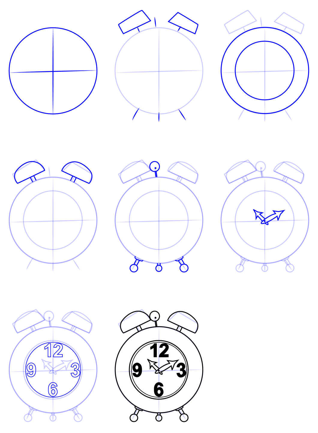 Drawing a simple clock Drawing Ideas