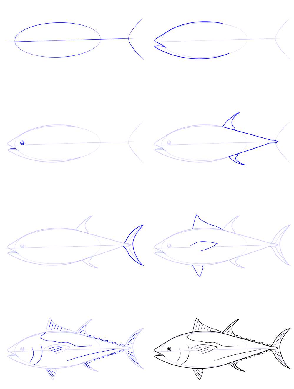 drawing tuna simple (2) Drawing Ideas