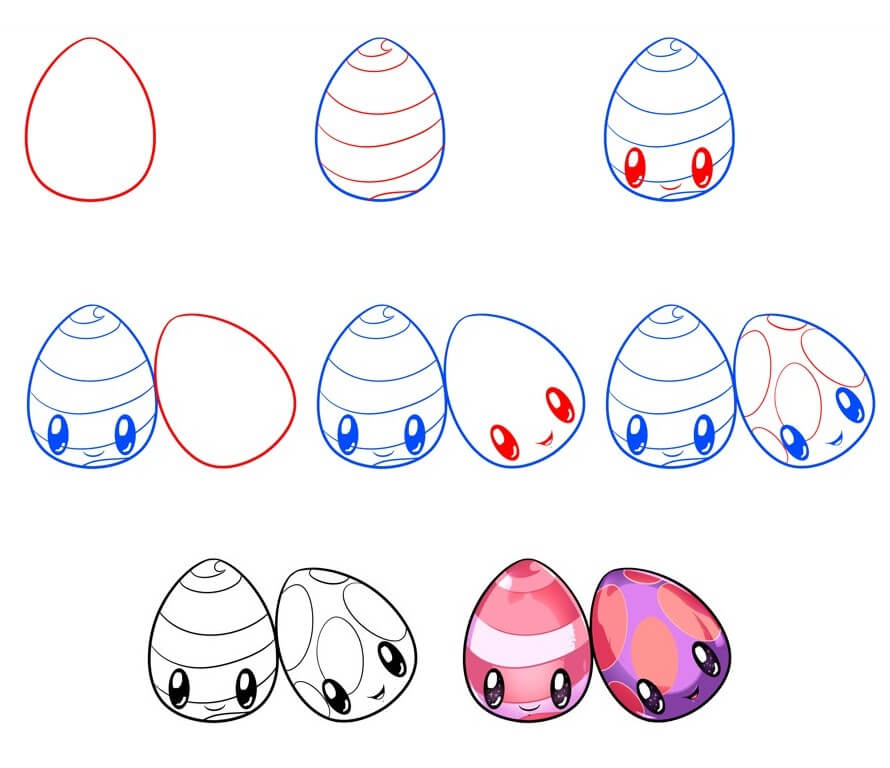 Easter Eggs idea (19) Drawing Ideas