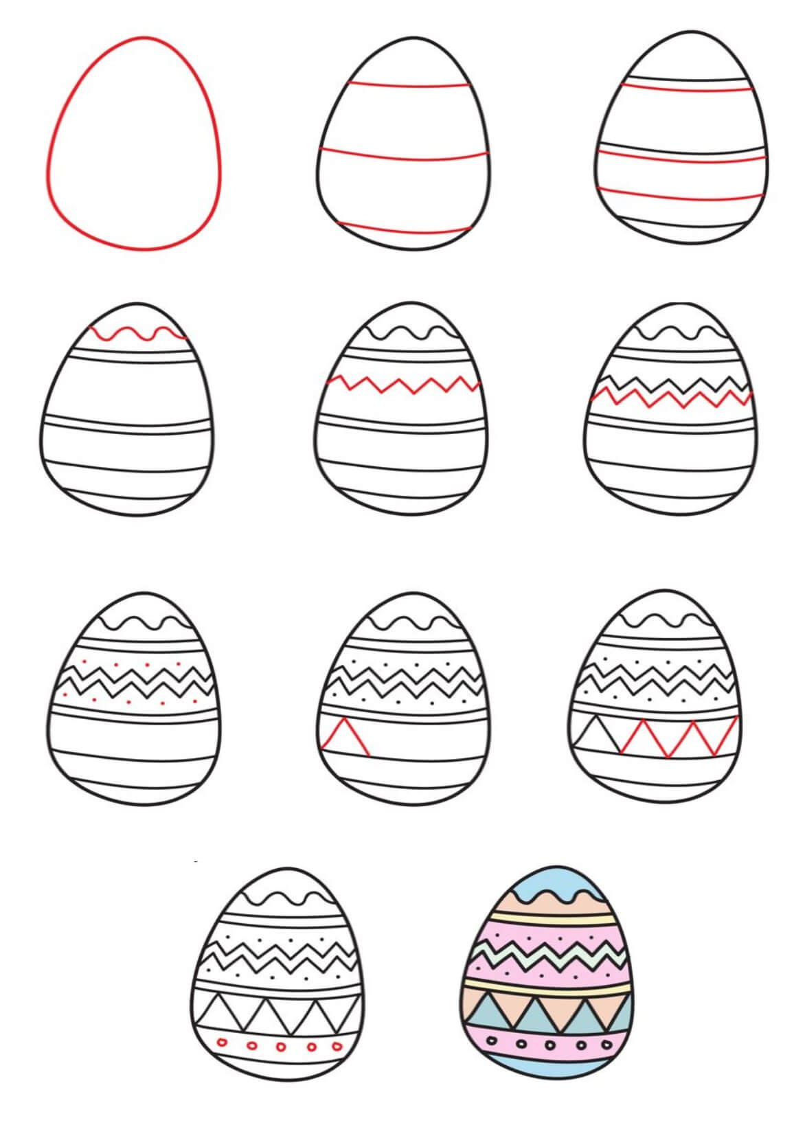 Easter Eggs idea (9) Drawing Ideas
