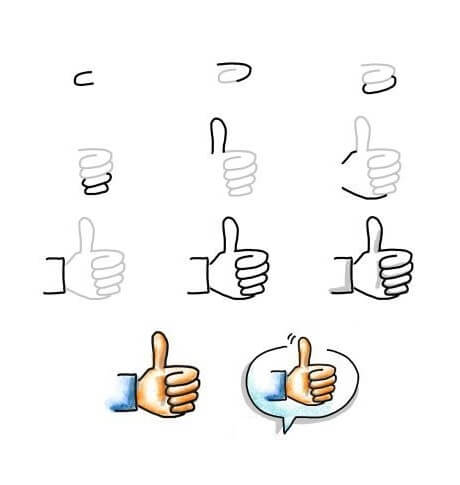 How to draw Facebook like button (2)