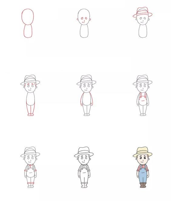 How to draw Farmer idea (6)