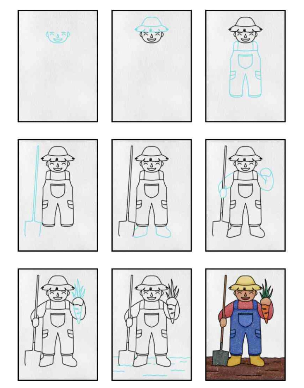 How to draw Farmer idea (7)