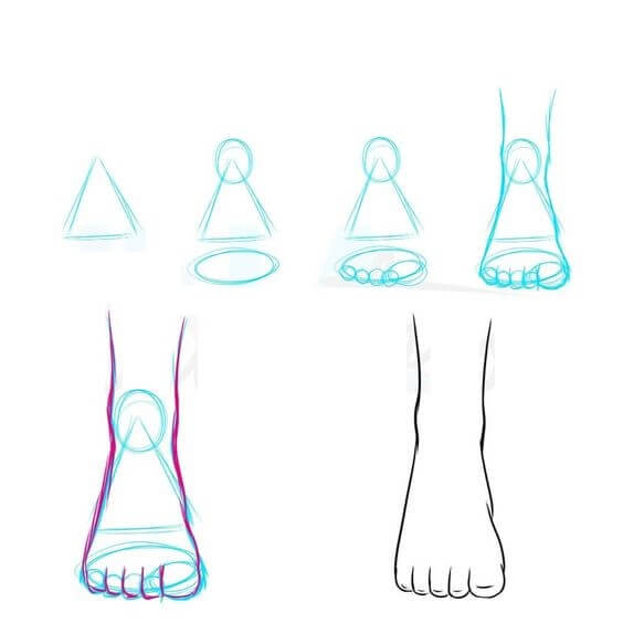 How to draw Feet idea (12)