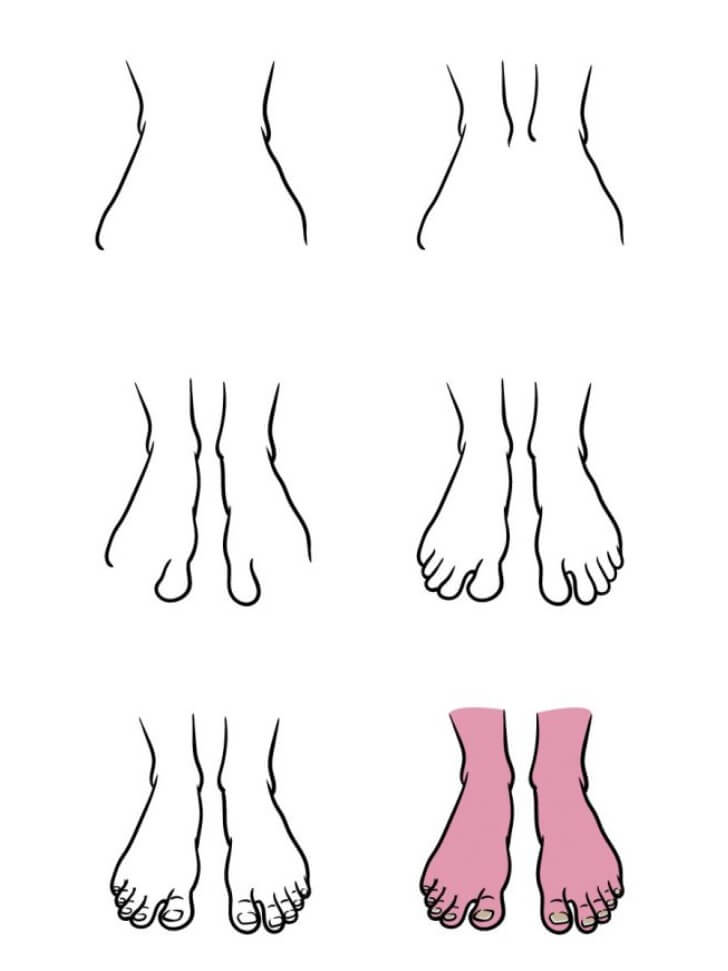 How to draw Feet idea (14)