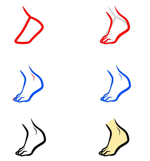 How to draw Feet idea (15)