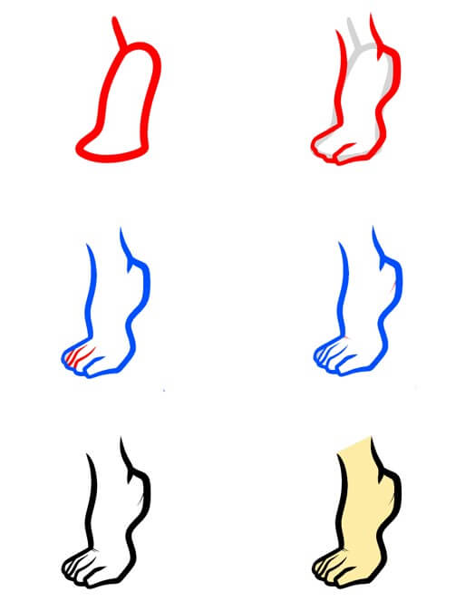 How to draw Feet idea (18)