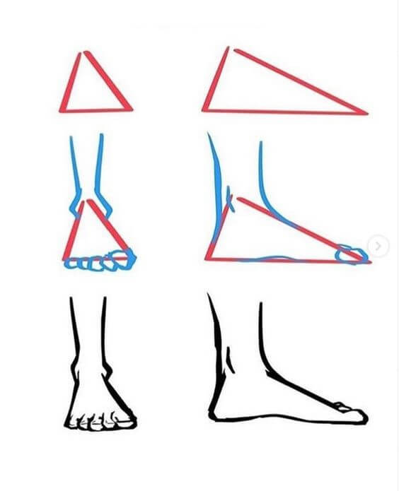 How to draw Feet idea (3)