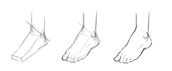 How to draw Feet idea (4)