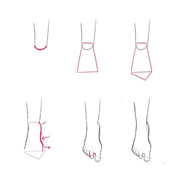 How to draw Feet idea (6)