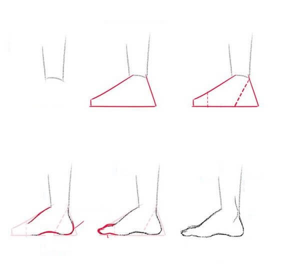 How to draw Feet idea (9)