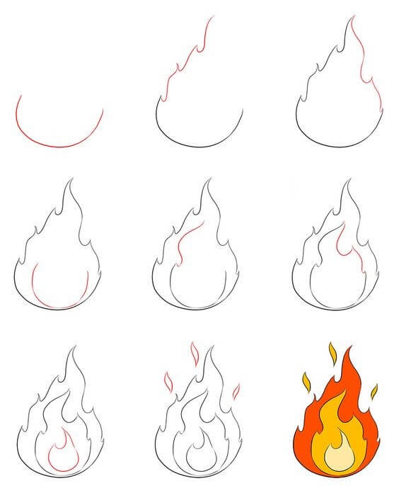 Fire idea (11) Drawing Ideas