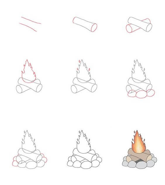 Fire idea (12) Drawing Ideas