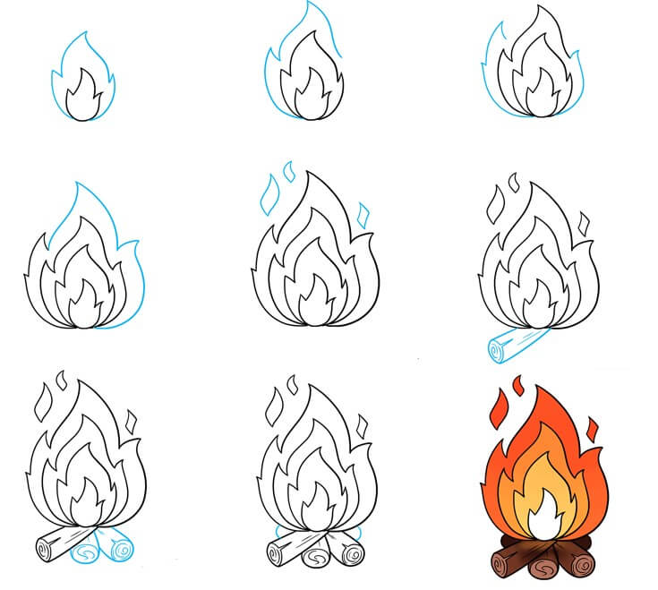 Fire idea (23) Drawing Ideas
