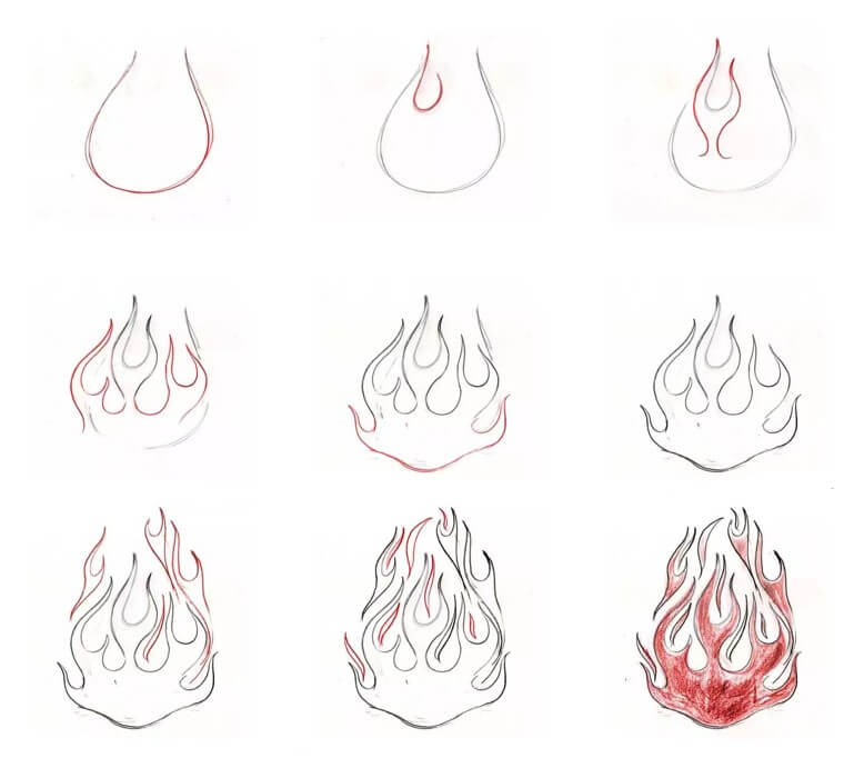 Fire idea (30) Drawing Ideas