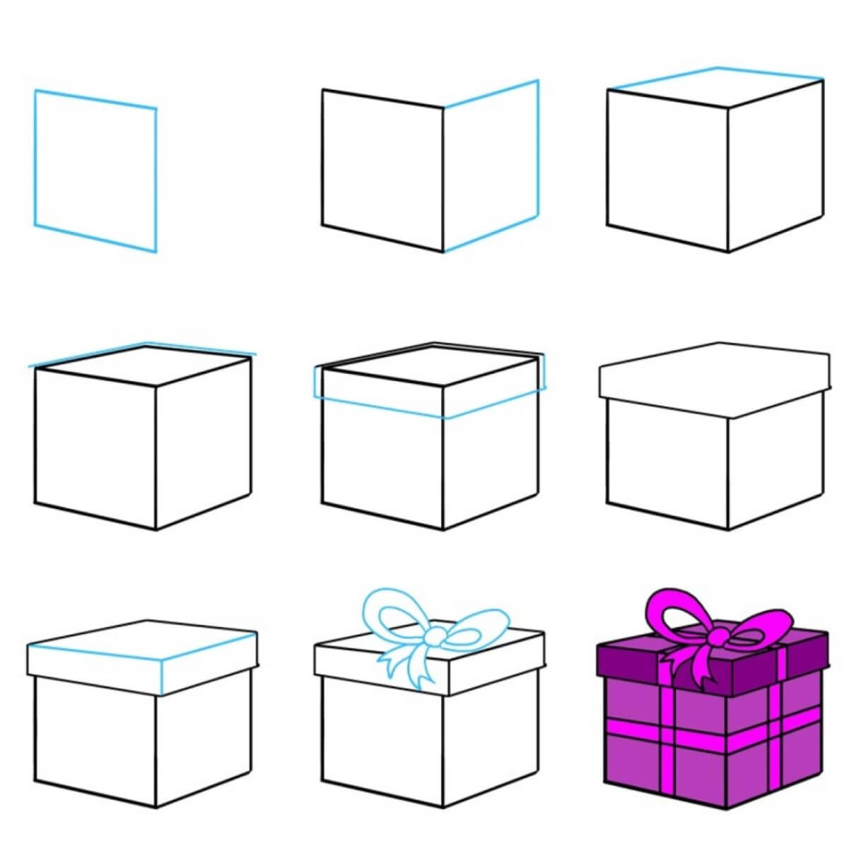 Gift box Drawing Ideas