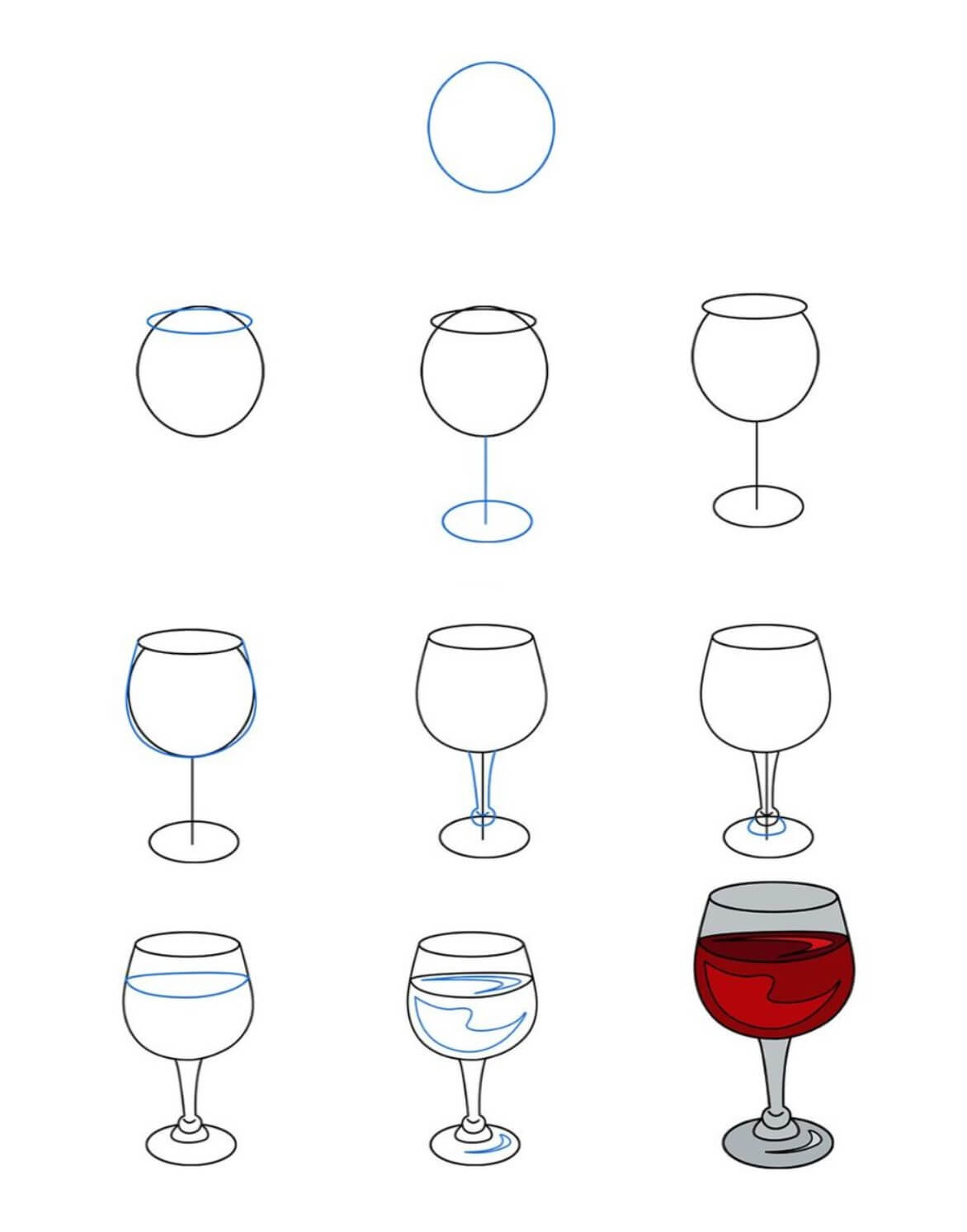 Glass cup (4) Drawing Ideas