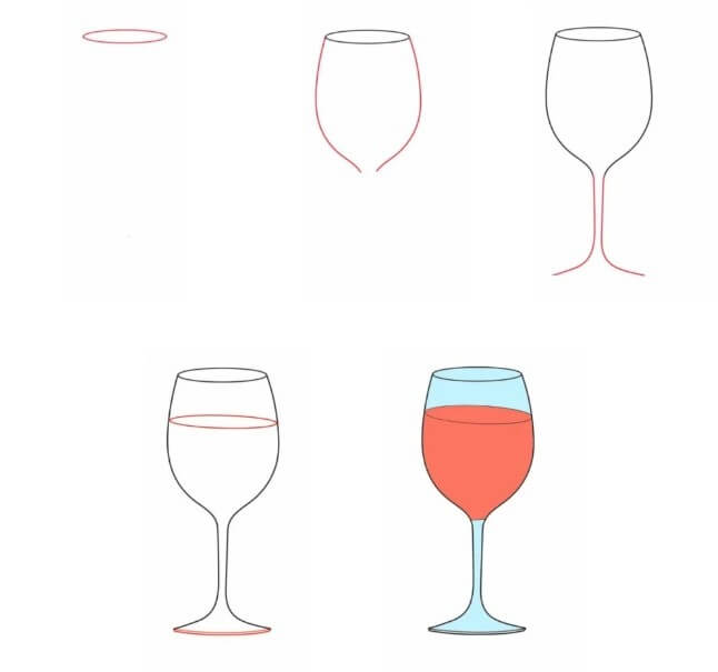 How to draw Glass cup (9)