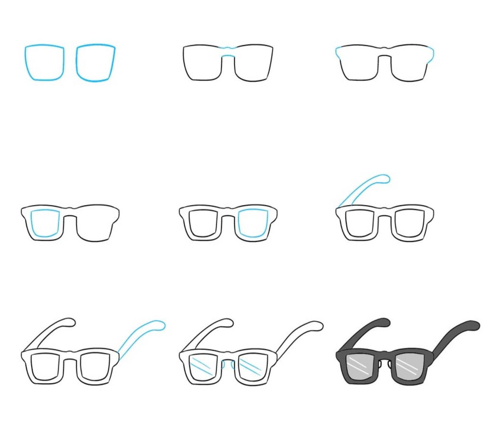 Glasses Drawing Ideas