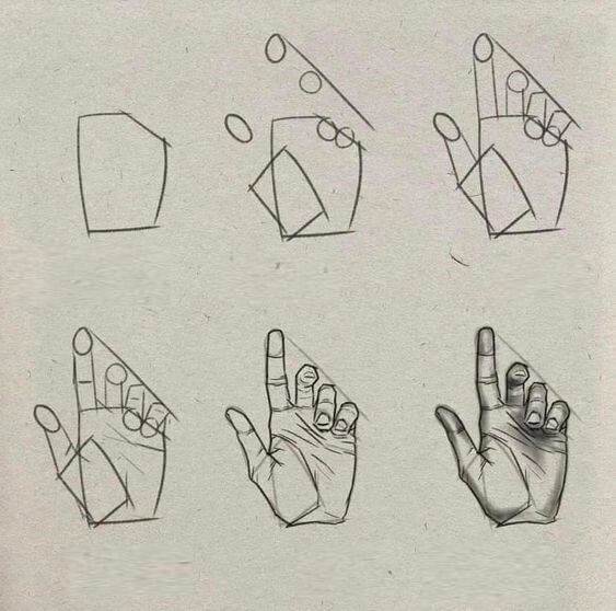 How to draw Hand idea (11)