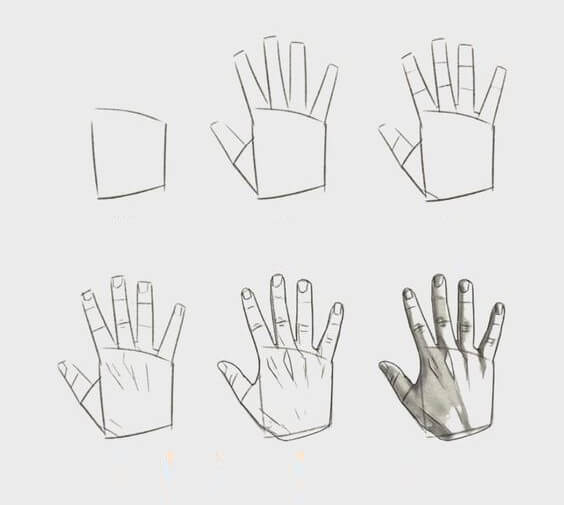 How to draw Hand idea (14)