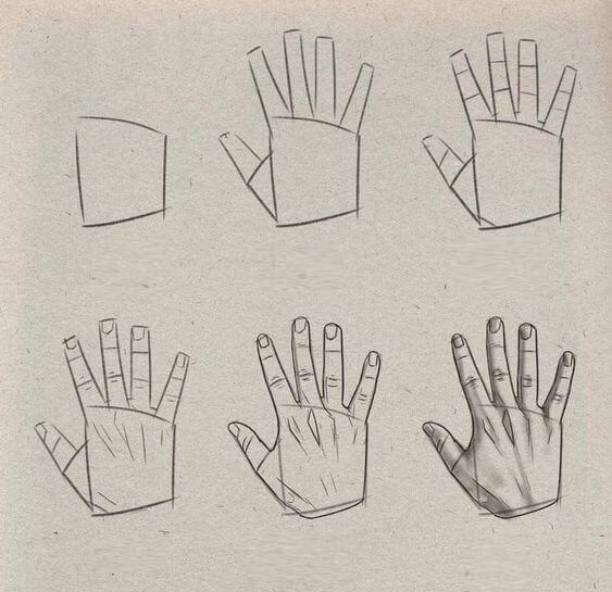 How to draw Hand idea (16)