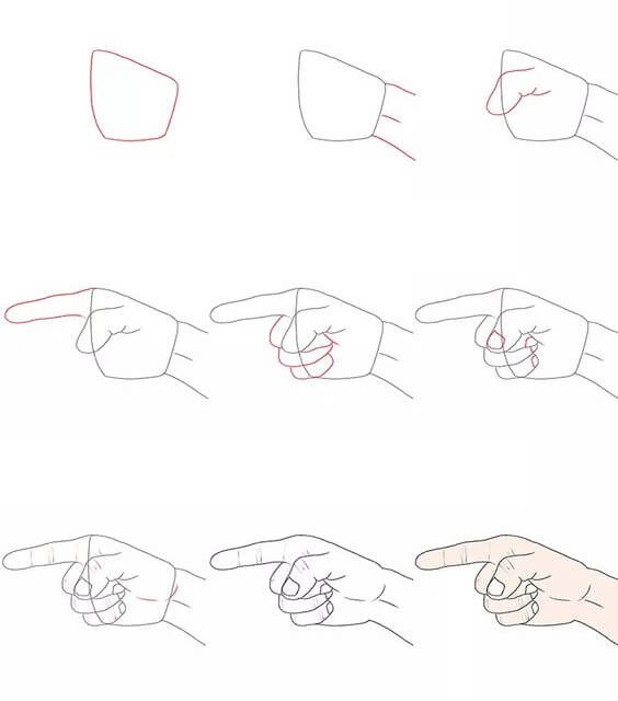 How to draw Hand idea (23)