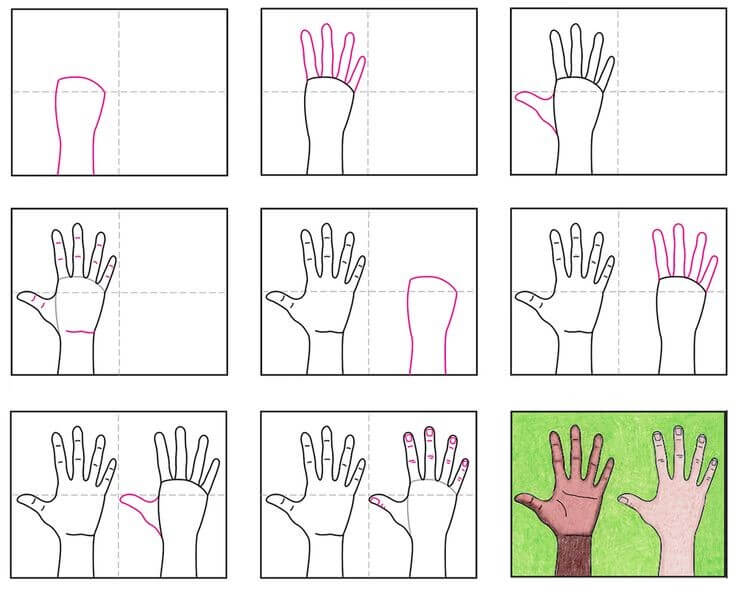 How to draw Hand idea (33)