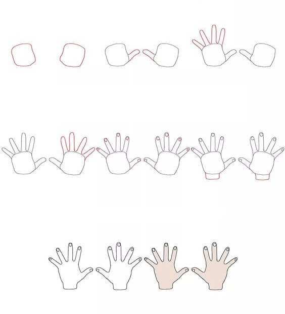 How to draw Hand idea (4)