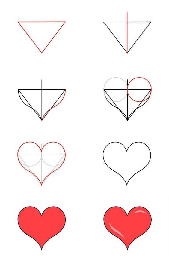 How to draw Heart idea (10)