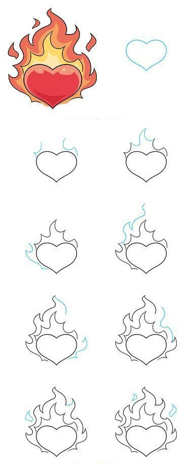 How to draw Heart idea (13)