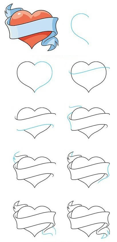 How to draw Heart idea (16)