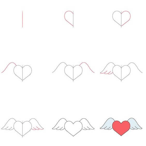 How to draw Heart idea (19)