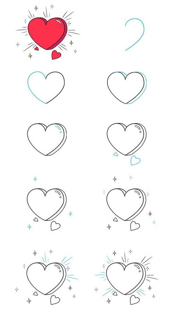 How to draw Heart idea (20)