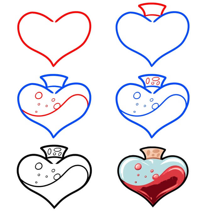 How to draw Heart idea (34)