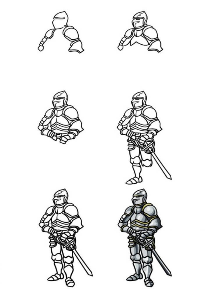 How to draw Knight idea (12)