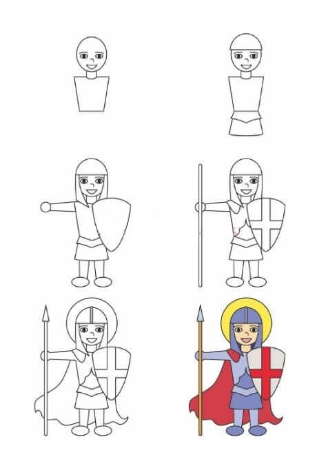 How to draw Knight idea (15)